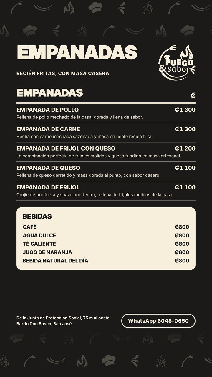 Menú Fuego & Sabor, página 9: Empanadas