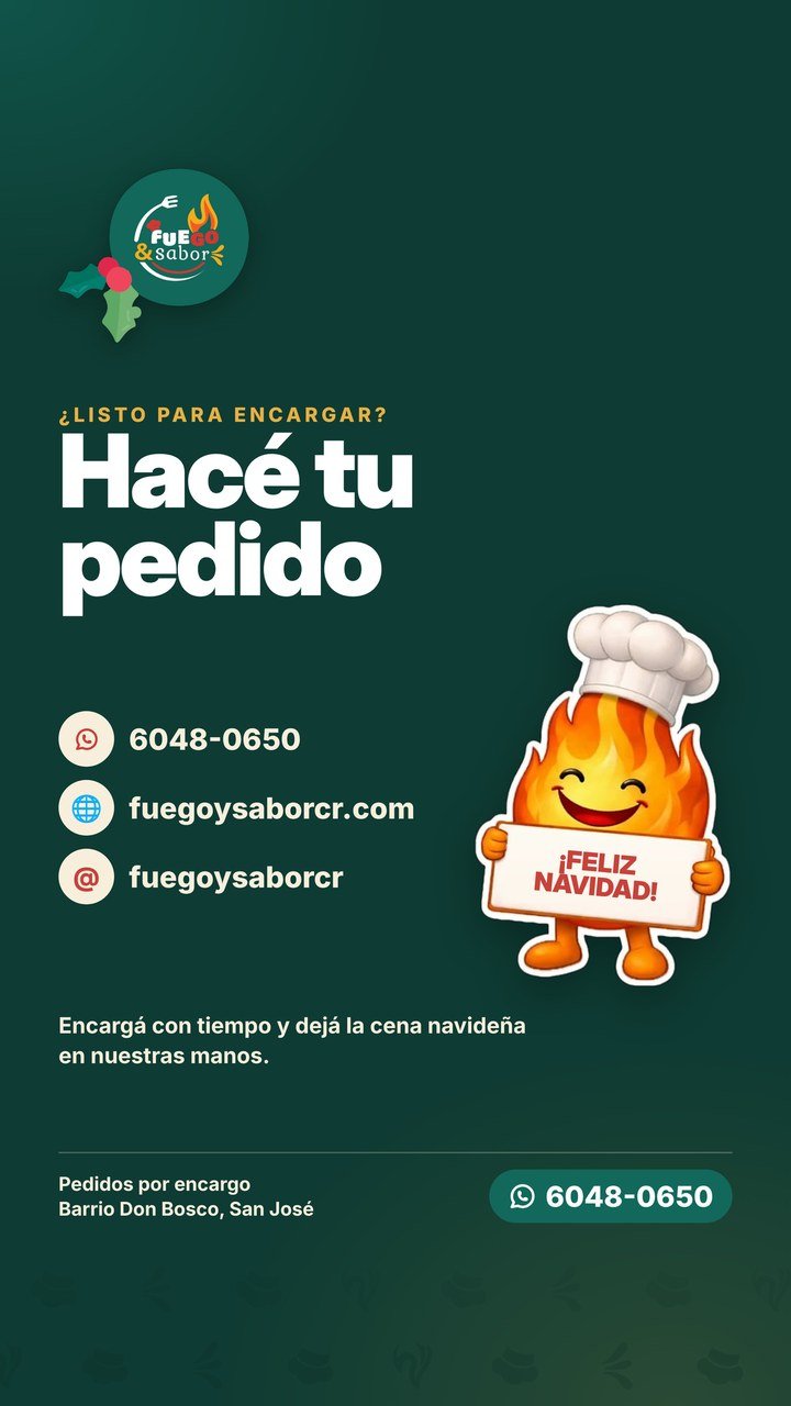 Menú de cenas navideñas Fuego & Sabor, página 7: Hacé tu pedido