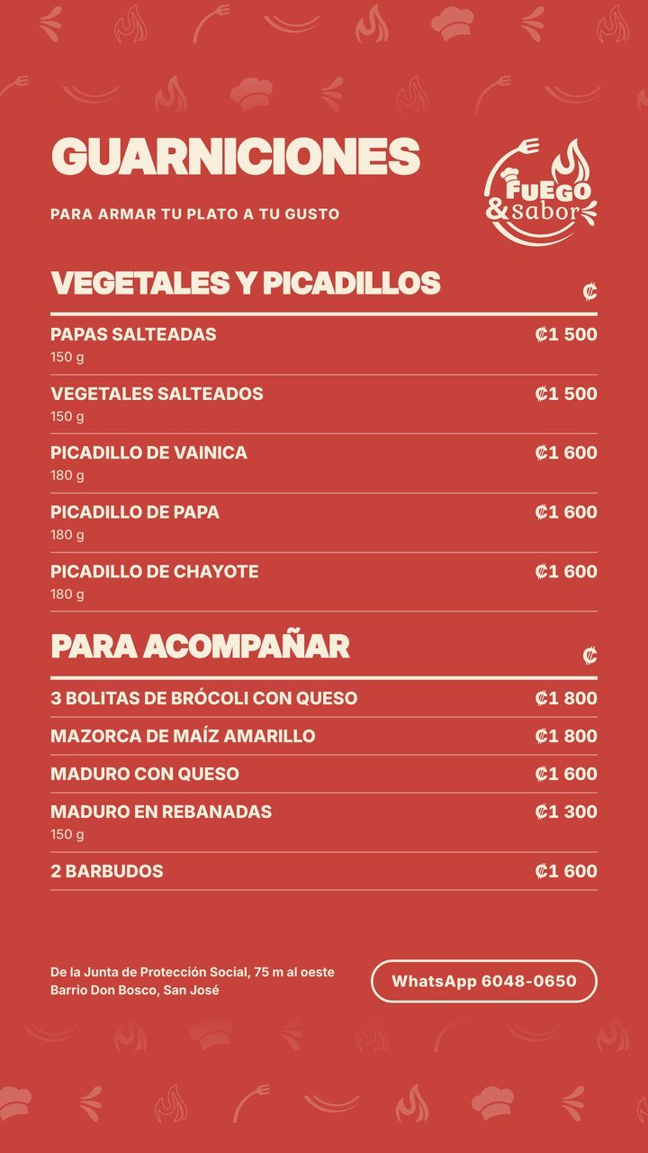 Menú al vacío Fuego & Sabor, página 5: Guarniciones
