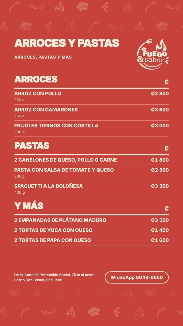 Menú al vacío Fuego & Sabor, página 9: Arroces y pastas
